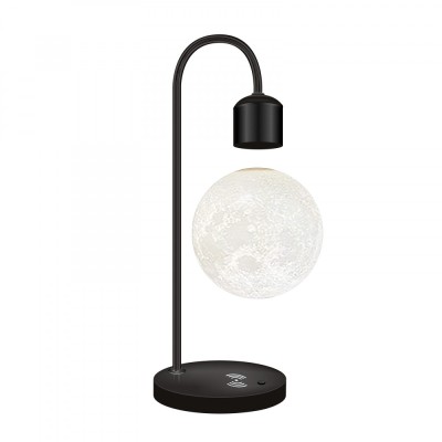 Lampa de veghe Luna care leviteaza, cu incarcator Wireless, 3D foto
