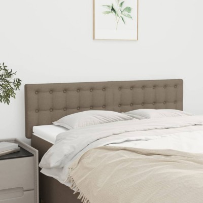 Gossi tablii de pat, 2 buc., gri taupe, 72x5x78/88 cm, textil foto