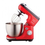 Mixer cu bol Heinner Coralle, 600 W, 7 viteze, miscare eliptica, bol inox 5 l, buton blocare, Rosu