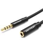 Cablu prelungitor audio stereo 4 pini Jack 3.5 mm mama-tata 5m aurit