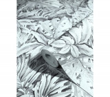Tapet cu frunze, extralavabil, gri, argintiu, dormitor, Marburg Botanica, 33308