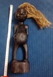 Statueta lemn sculptat - omultet cu par de sfoara 35 cm.