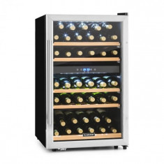 Klarstein KLARSTEIN VINAMOUR 40D, 135 L, vinoteca refrigerata, 2 zone, 41 sticle, partea frontala din inox foto