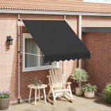 vidaXL Copertină retractabilă manual, antracit, 200 cm