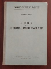 Curs de istoria limbii engleze - Edith Iarovici 1961 tiraj mic