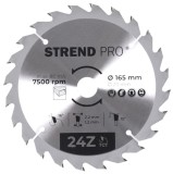 Disc circular Strend Pro TCT 165x2,2x20/16 mm, 24 dinti, pentru lemn