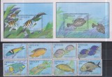 Timbre cu pești exotici din Grenada, Nestampilat