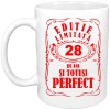 Cana alba personalizata &quot;Editie limitata-28 ani&quot;, INOVATIX&reg;️. 330ml, Oem