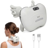 Cumpara ieftin Aparat de Masaj Cervical si Umeri iHunt SPA HandTouch Neck 3D, Alb, Masaj Bionic 3D cu Imitare Maini Umane, Incalzire, Reincarcabil, Hands-Free