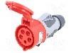 Conector alimentare AC, IEC 60309, IP44, 32A, 400V AC, 5 pini, PCE - 2253-6TT