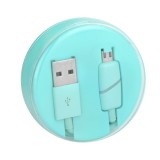 Cablu Date &amp; Incarcare MicroUSB Ring (Menta) Box