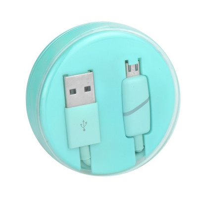 Cablu Date &amp;amp; Incarcare MicroUSB Ring (Menta) Box foto