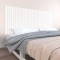 Gossi tablie de pat pentru perete, alb, 204x3x90 cm, lemn masiv pin