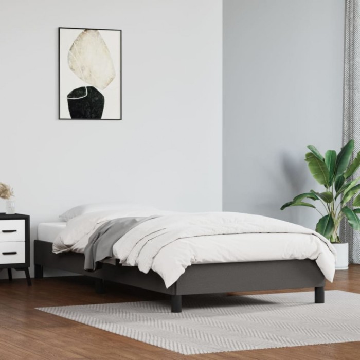 vidaXL Cadru de pat, gri, 80x200 cm, piele ecologică 346872