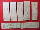 ROMANIA - Lot 7 carnete de bilete ITB duble (tramvai si troleibuz) cusute -10 calatorii fiecare carnet