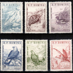 Romania 1960, LP 489, Monumente ale naturii, fauna, pasari, seria, MNH!