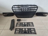 Accesorii + SET Grilă bară față/ Grile proiector + Difuzor bară spate Audi A5 S-line Facelift B8.5 2012-2016