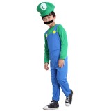 Costum Luigi Super Mario pentru copii 5-7 ani 115-125 cm