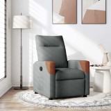 vidaXL Fotoliu rabatabil, gri &icirc;nchis, material textil