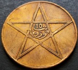 Moneda istorica 10 MAZUNAS - MAROC, anul 1922 * cod 2765 A = YUSEF