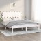 vidaXL Cadru de pat, alb, 140x200 cm, lemn masiv 3104869