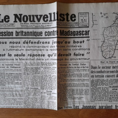 ZIARE Vechi - Le NOUVELLISTE 1942 -stiri al doilea Război mondial.