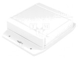 Carcasă Universală 120x120x37mm cu Lame de Fixare Gri