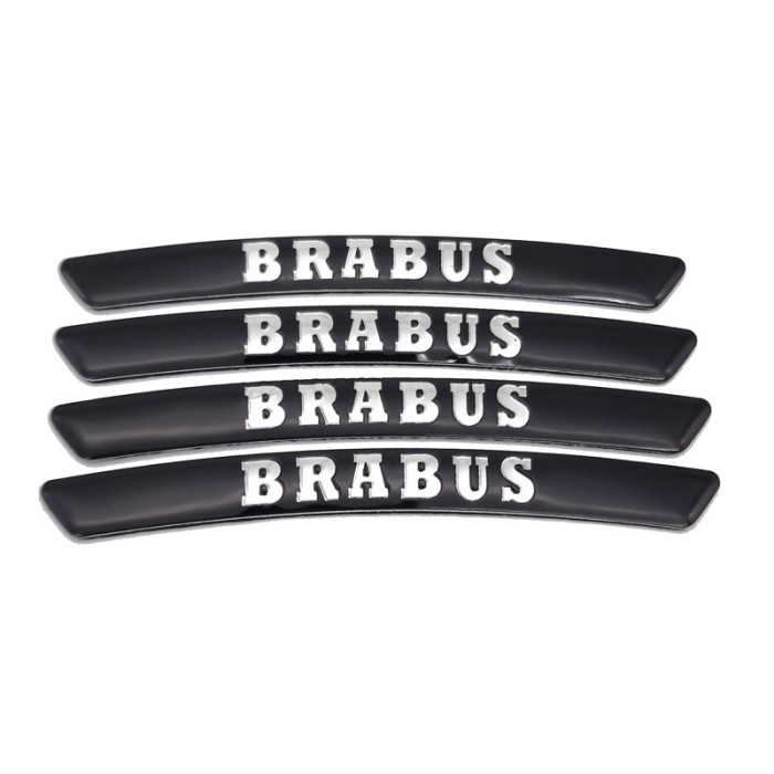 Set 4 embleme Brabus pentru jante Mercedes, negru