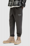 AllSaints pantaloni de trening din bumbac UNDERGROUND culoarea gri, cu imprimeu