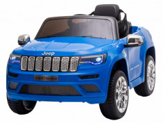 Masinuta electrica Premier Jeep Grand Cherokee, 12V, roti cauciuc EVA, scaun piele ecologica, albastru foto