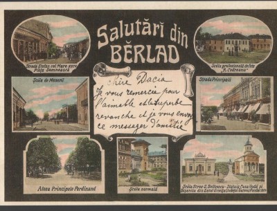 CPI B 11786 CARTE POSTALA - SALUTARI DIN BARLAD. &amp;quot;BARLADUL DE ALTA DATA&amp;quot; MOZAIC foto