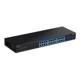 Cumpara ieftin Switch Web Smart Managemet 24 porturi Gigabit, 4 porturi SFP+ 10G - TRENDnet TEG-30284