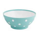 Bol Plastic, Model Verde Marin, Buline Albe, Capacitate 750 ml, Diametru 16 cm, &Icirc;nălțime 8 cm, Lavabil &icirc;n Mașină de Spălat Vase, Microondabil, Oem