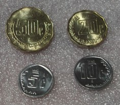 MEXIC set 5 + 10 + 20 + 50 Centavos 1992 UNC **