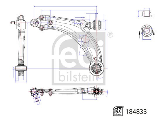 FEBI BILSTEIN 184883 Brat, suspensie roata