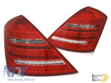 Kit de stopuri LED de tuning potrivit pentru Mercedes S-Class W221 2005-2009 tip design W222, stanga si dreapta Performance AutoTuning
