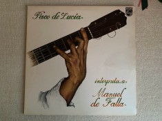 Paco De Luc&iacute;a &ndash; Interpreta A Manuel De Falla - LP Vinil 1978 Brazil