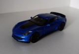 Macheta Chevrolet Corvette Z06 C7 2017 albastru - Welly 1/36