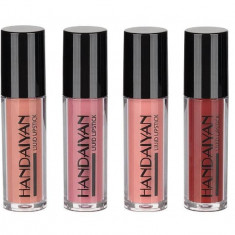 Set 4 rujuri de buze, Handaiyan, Liquid LipGloss, 01