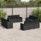 Gossi set canapele de gradina, 12 piese, cu perne, negru, poliratan