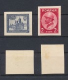 ROMANIA 1922 doua eseuri nedantelate Incoronarea de la Alba Iulia