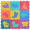 Puzzle Podea Spumă, Model Animale, Set 9 Bucăți, Dimensiune 31.5x31.5 cm, Multicolor