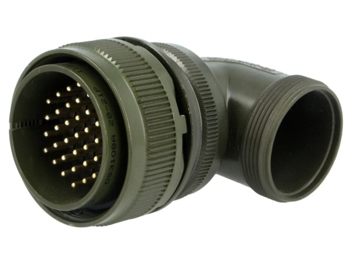 Conector circular 90&deg; 37 pini, 13A