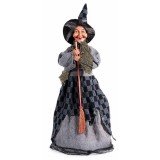 Cumpara ieftin Figurina Halloween Vrajitoare Befana cu recipient pentru dulciuri cm 12x11x46 H