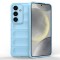 Husa antisoc pentru samsung galaxy s24 fe, margini striate, magic shield, bleu