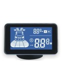 Senzori Parcare Fata Spate cu 8 Senzori si Display LCD, Temporizare, Negru Mat, Diametru 18.5mm, Xenon Bright