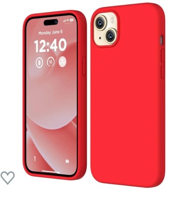 Husa silicon antisoc cu microfibra interior pentru Iphone 15 Plus Rosu foto