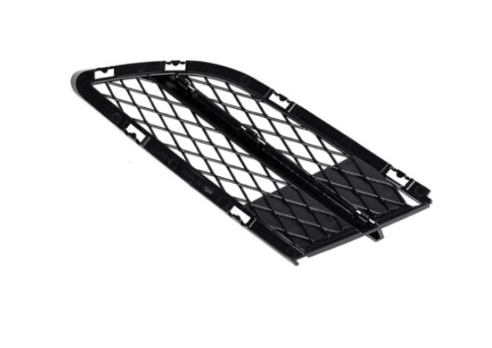 Grila bara protectie, spoiler Bmw Seria 3 (E90/E91), 08.2008-06.2012, montare fata, stanga, inchis; negru, RapidAuto