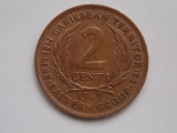 2 CENTS 1962 BRITISH CARRIBEAN TERRITORIES, America Centrala si de Sud