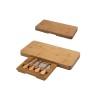 Tocator Bambus KingHoff cu Accesorii Branzeturi &amp; Tava Servire, 40x19.5cm, Cutite Incluse, Platou Aperitive